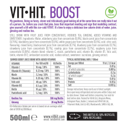 Vit-Hit Boost Berry 500 ml, Pack Of 12 Vit-Hit Boost Berry 500 ml, Pack Of 12