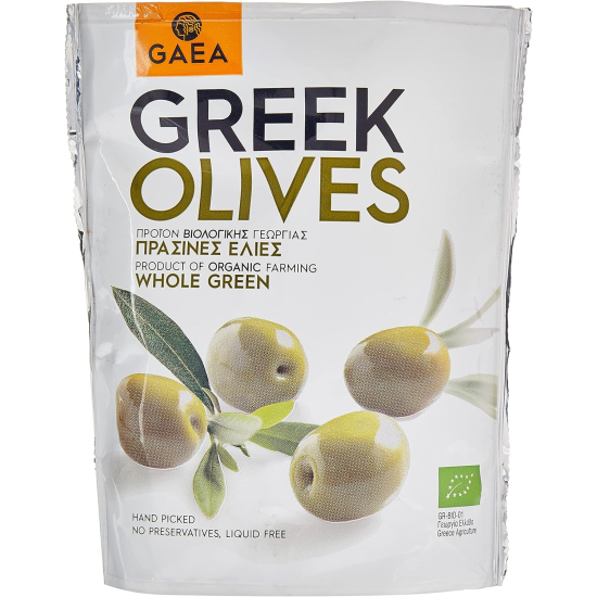 Gaea Whole Green Olives 150g
