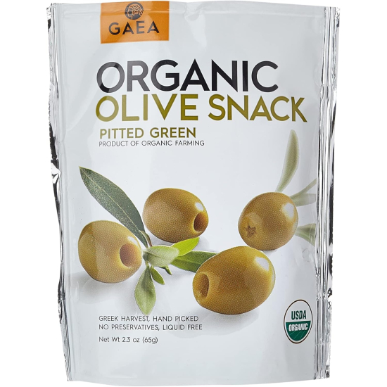 Gaea Pitted Green Olives 65g