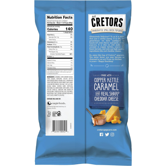 G.H Cretors Cheese & Caramel Mix Pop Corn 213g