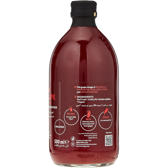 Andrea Milano Deto* Red Grape Vinegar With The Mother 500 ml