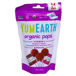 Yum Earth Organic Fruit Pops Vitamin C 14pcs x 87g Yum Earth Organic Fruit Pops Vitamin C 14pcs x 87g