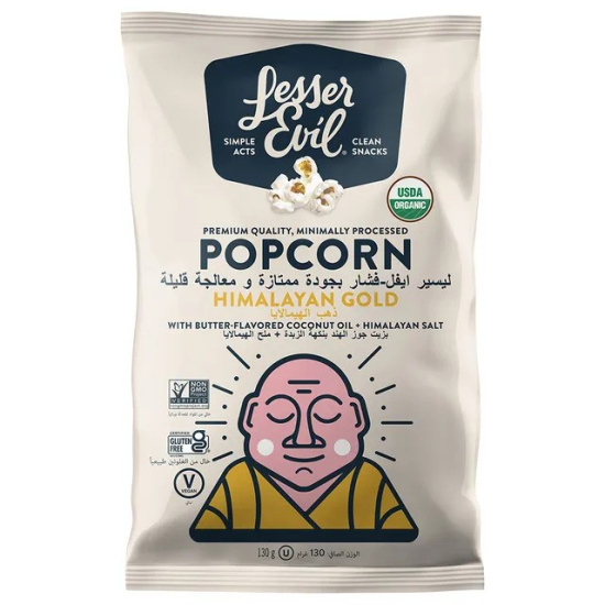 LesserEvil Himalayan Gold Pop Corn 130g