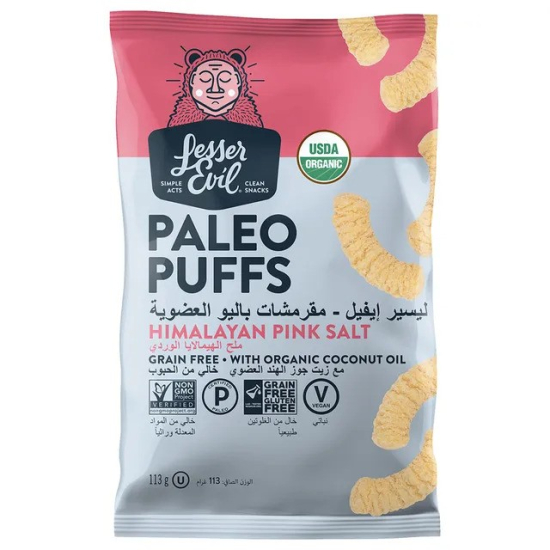 LesserEvil Himalayan Pink Salt Paleo Puffs 113g