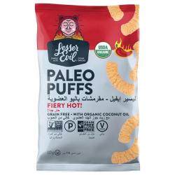 LesserEvil Fiery Hot! Paleo Puffs  113g LesserEvil Fiery Hot! Paleo Puffs  113g
