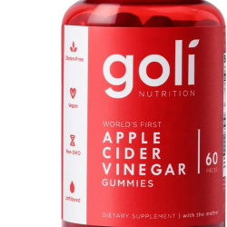 Goli Organic Apple Cider Vinegar Gummies, 60 Gummies, 286g Goli Organic Apple Cider Vinegar Gummies, 60 Gummies, 286g