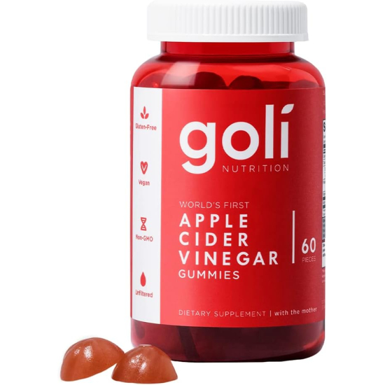 Goli Organic Apple Cider Vinegar Gummies, 60 Gummies, 286g