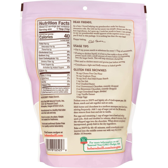 Bob's Red Mill, Potato Starch Unmodified & Gluten Free 623g, Pack Of 12