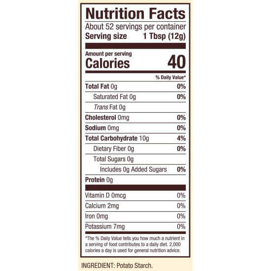 Bob's Red Mill, Potato Starch Unmodified & Gluten Free 623g, Pack Of 12