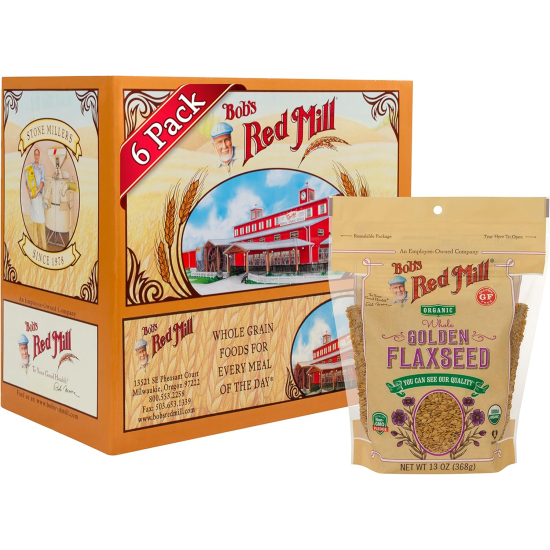 Bob's Red Mill Organic Whole Golden Flaxseed 368g, Pack Of 12