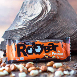 Roobar Organic Chocolate Covered Peanut Bar Gluten Free Vegan 30g, Pack Of 24 Roobar Organic Chocolate Covered Peanut Bar Gluten Free Vegan 30g, Pack Of 24