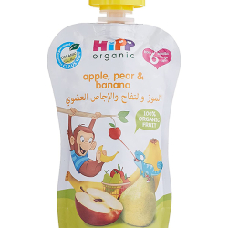 Hipp Organic Apple, Pear & Banana Puree 100g, Gluten Free, Pack Of 24 Hipp Organic Apple, Pear & Banana Puree 100g, Gluten Free, Pack Of 24