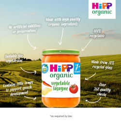 Hipp Organic Vegetable Lasagna 190g, Pack Of 24 Hipp Organic Vegetable Lasagna 190g, Pack Of 24