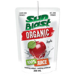 Sunblast Organic Apple Juice 10x200ml, No Added Sugar, Pack Of 12 Sunblast Organic Apple Juice 10x200ml, No Added Sugar, Pack Of 12