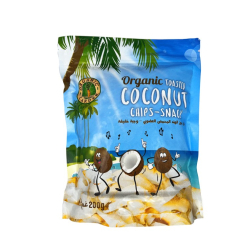 Organic Larder Toasted Coconut Chips Vegan 200g, Pack Of 12 Organic Larder Toasted Coconut Chips Vegan 200g, Pack Of 12