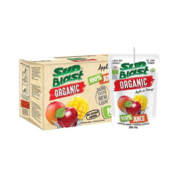 Sun Blast Organic Apple & Mango Juice No Added Sugar 10 x 200ml, Pack Of 6 Sun Blast Organic Apple & Mango Juice No Added Sugar 10 x 200ml, Pack Of 6