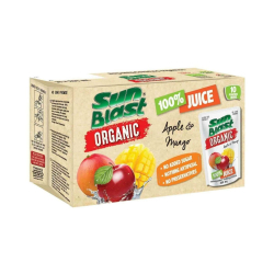Sun Blast Organic Apple & Mango Juice No Added Sugar 10 x 200ml, Pack Of 6 Sun Blast Organic Apple & Mango Juice No Added Sugar 10 x 200ml, Pack Of 6