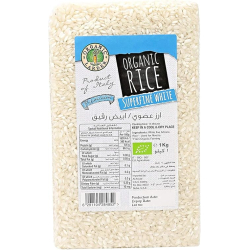 Organic Larder Superfine White Rice Vegan 1kg, Pack Of 6 Organic Larder Superfine White Rice Vegan 1kg, Pack Of 6