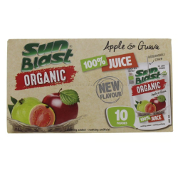 Sun Blast Organic 100% Apple & Guava Juice No Added Sugar10 x 200ml, Pack Of 6 Sun Blast Organic 100% Apple & Guava Juice No Added Sugar10 x 200ml, Pack Of 6