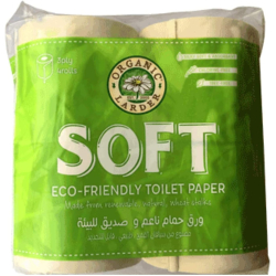 Organic Larder Toilet Paper 3Ply, 4 Rolls, Pack Of 12 Organic Larder Toilet Paper 3Ply, 4 Rolls, Pack Of 12