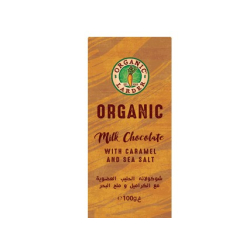 Organic Larder Milk Chocolate With Caramel & Sea Salt 100g, Pack Of 12 Organic Larder Milk Chocolate With Caramel & Sea Salt 100g, Pack Of 12
