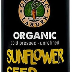 Organic Larder Sunflower Seed Oil Cold Pressed & Unrefined 500ml, Pack Of 4