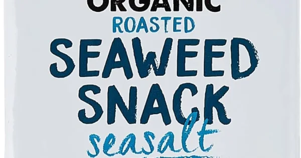 Organic Larder Roasted Seaweed Sea Salt Snack Gluten Free 5g, Pack Of 24
