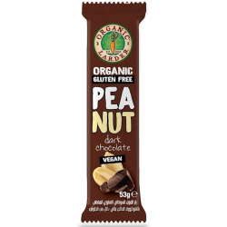 Organic Larder Peanut Dark Choco Bar, Gluten Free, Vegan 53g, Pack Of 24 Organic Larder Peanut Dark Choco Bar, Gluten Free, Vegan 53g, Pack Of 24