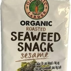 Organic Larder Roasted Seaweed snack Sesame, Gluten Free 5g, Pack Of 10