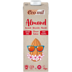 Ecomil Organic Almond Milk Classic, Sugar Free, Gluten Free, Vegan 1L, Pack Of 8 Ecomil Organic Almond Milk Classic, Sugar Free, Gluten Free, Vegan 1L, Pack Of 8