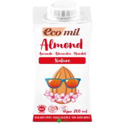 Ecomil Organic Almond Milk,  Sugar Free, Gluten Free, Vegan 200ml, Pack Of 8 Ecomil Organic Almond Milk,  Sugar Free, Gluten Free, Vegan 200ml, Pack Of 8