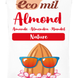 Ecomil Organic Almond Milk,  Sugar Free, Gluten Free, Vegan 200ml, Pack Of 8
