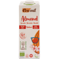 Ecomil Organic Almond Milk,  Sugar Free, Gluten Free, Vegan 1L, Pack Of 8 Ecomil Organic Almond Milk,  Sugar Free, Gluten Free, Vegan 1L, Pack Of 8