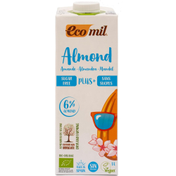Ecomil Organic Almond Milk Calcium, Sugar Free, Gluten Free, Vegan 1L, Pack Of 8 Ecomil Organic Almond Milk Calcium, Sugar Free, Gluten Free, Vegan 1L, Pack Of 8