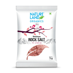 Natureland Organics Himalayan Pink Rock Salt 1 Kg, Pack Of 6
