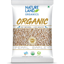 Natureland Organics Pearl Barley 500g, Pack Of 6 Natureland Organics Pearl Barley 500g, Pack Of 6