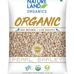 Natureland Organics Pearl Barley 500g, Pack Of 6