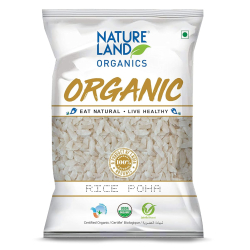 Natureland Organics Rice Poha 500g, Pack Of 6 Natureland Organics Rice Poha 500g, Pack Of 6