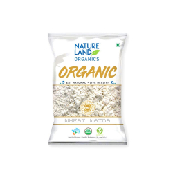 Natureland Organics Wheat Maida 500g, Pack Of 6 Natureland Organics Wheat Maida 500g, Pack Of 6