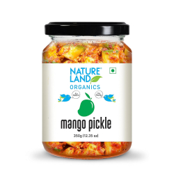 Natureland Organics Mango Pickle 350g, Pack Of 6 Natureland Organics Mango Pickle 350g, Pack Of 6