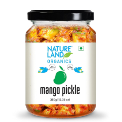 Natureland Organics Mango Pickle 350g, Pack Of 6 Natureland Organics Mango Pickle 350g, Pack Of 6