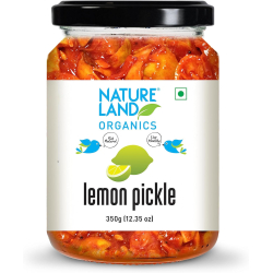 Natureland Organics Lemon Pickle 350g, Pack Of 6 Natureland Organics Lemon Pickle 350g, Pack Of 6