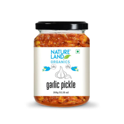 Natureland Organics Garlic Pickle 350g, Pack Of 6 Natureland Organics Garlic Pickle 350g, Pack Of 6