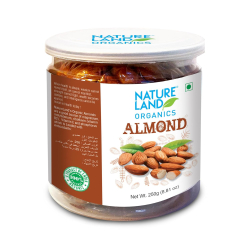 Natureland Organics Almonds 250g, Pack Of 3 Natureland Organics Almonds 250g, Pack Of 3