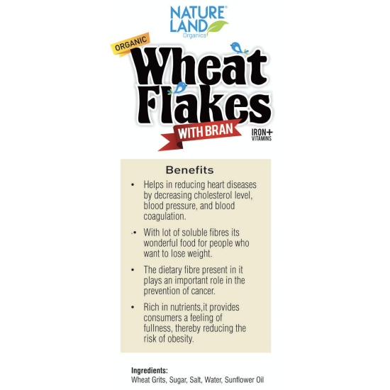 Natureland Organics Wheat Flakes 250g