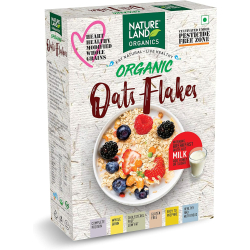 Natureland Organics Oat Flakes 250g, Pack Of 6 Natureland Organics Oat Flakes 250g, Pack Of 6