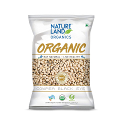 Natureland Organics Cowpea Black Eye 500g, Pack Of 6 Natureland Organics Cowpea Black Eye 500g, Pack Of 6