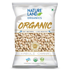 Natureland Organics Kabuli Chana 500g, Pack Of 6 Natureland Organics Kabuli Chana 500g, Pack Of 6