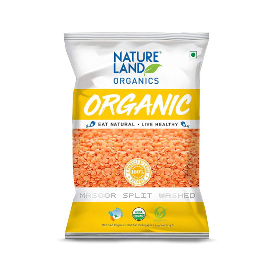 Natureland Organics Masoor Split Washed 500g