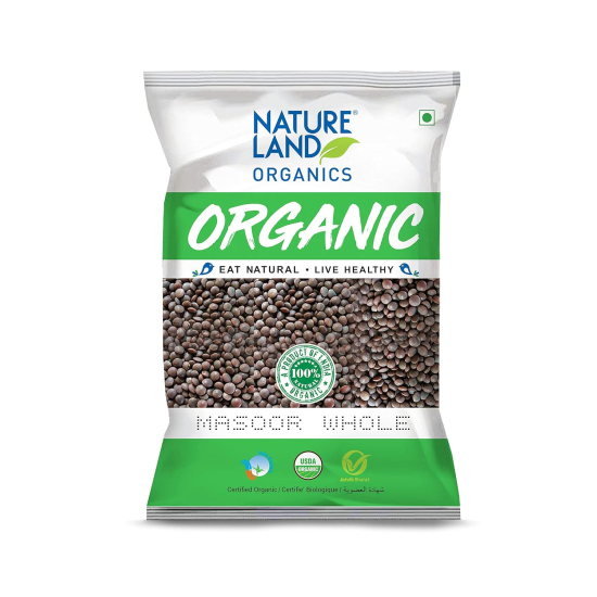 Natureland Organics Masoor Whole 500g